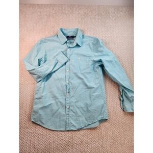 Vineyard Vines Shirt Men Medium Light Blue Slim Fit Longshore Chambray Button Up